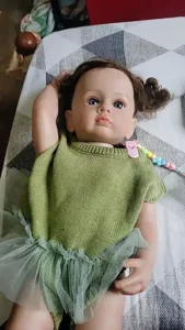 Boneca Bebê Reborn Menina Realista 55cm Silicone Completo – Olhos Azuis, Pode Tomar Banho photo review