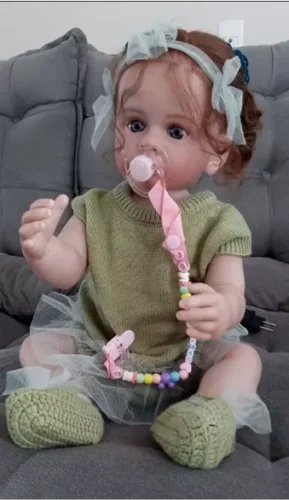 Boneca Bebê Reborn Menina Realista 55cm Silicone Completo – Olhos Azuis, Pode Tomar Banho photo review